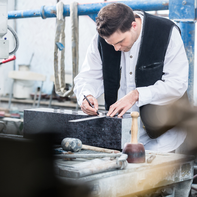 La marbrerie funéraire des Pompes Funèbres Poulichot